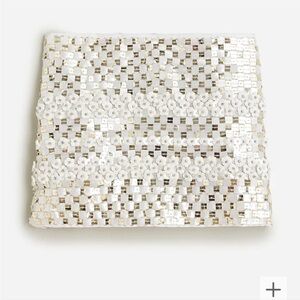 J. Crew Cream Sequin Mini Skirt